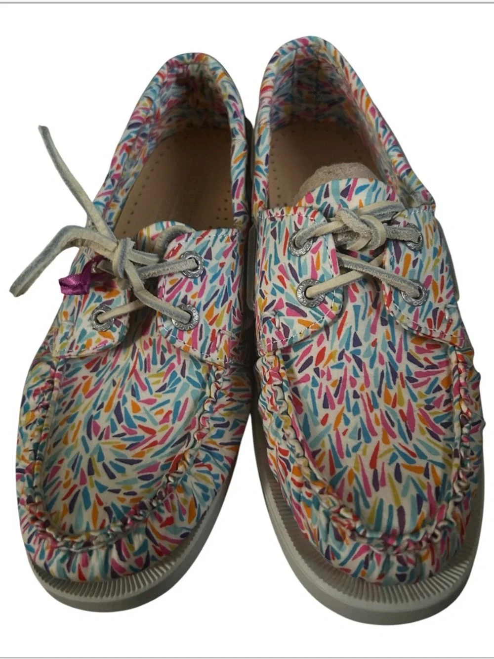 NWT Sebago Dockside Liberty Print Boat Shoe Size 6. Ortholite sole.